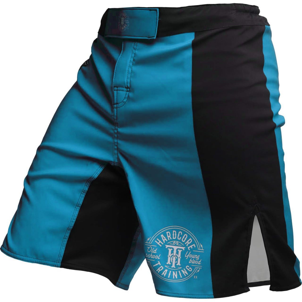 Hardcore Training Fight Shorts Recruit Boks Męski Szorty do Walki MMA Combat BJJ Grappling Fitness Muay Thai Kickboxing No Gi (DE/NL/SE/PL, Alfa, 5XL, Regularny, Regularny, Ocean Blue)