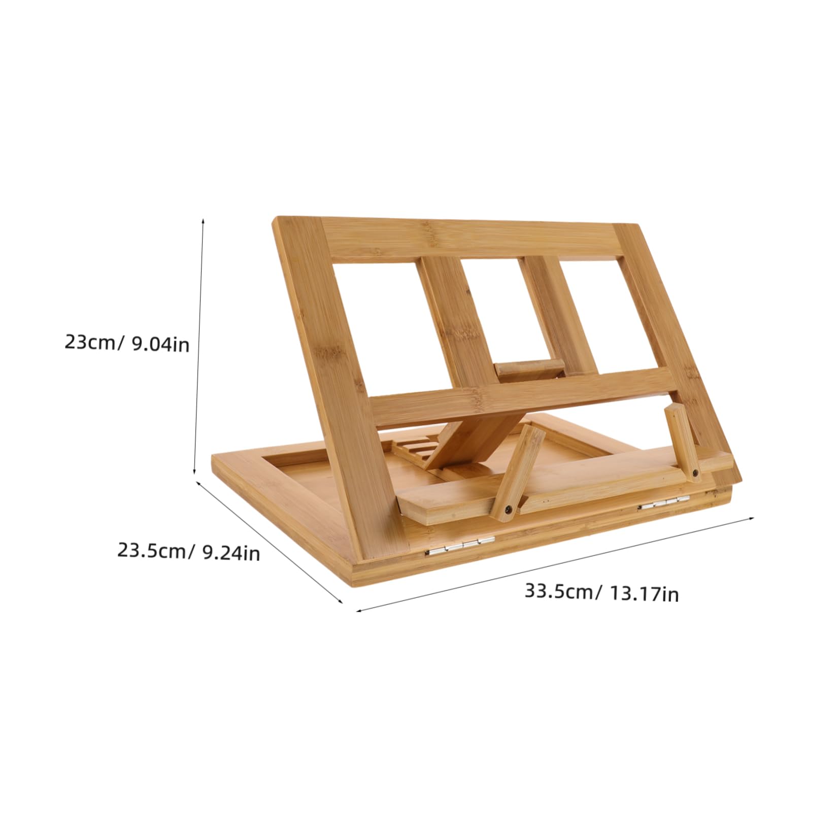 Leggio per Spartiti in Bambù Portatile Beige per Casa 1 Pz