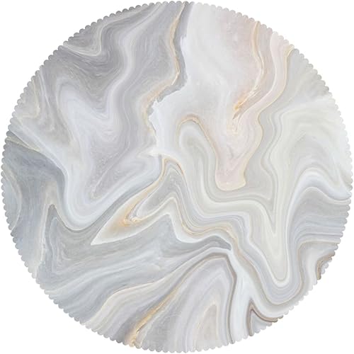 Vista 85 de Mantel redondo con patrón de fondo de mármol, a prueba de derrames, antiencogimiento, suave y resistente a las arrugas, mantel de tela decorativa