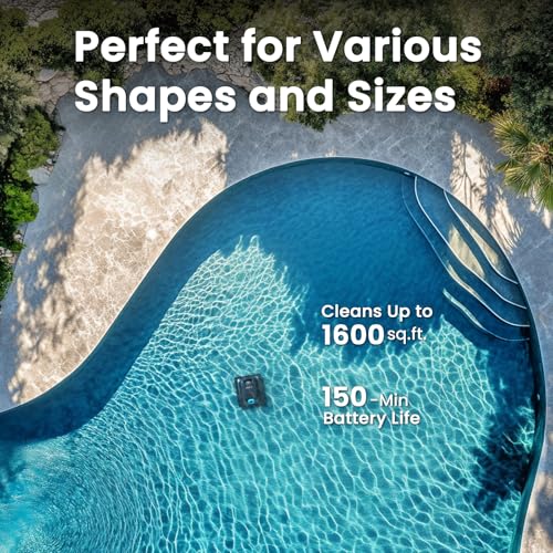 Image of Aiper Scuba S1 Robotic Pool Cleaner, Wall & Waterline Cleaning, Cordless Pool Robot with 4500GPH Suction, 4 Modes, Smart Navigation, 150-Min Runtime, Pool Vacuum for Inground Pools (Renewed)