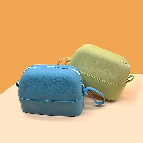Miniatura 7 de Bolsa de maquillaje impermeable, bolsa de aseo de silicona, bolsa de almacenamiento portátil de viaje, bolsa de cosméticos lavable de gran