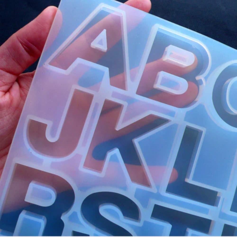 Perfect Pricee Transparent Alphabet Number Silicone Resin Casting Epoxy Mold for Making Resin Without Hole House Number Pendant Jewelry , DIY Molds & Art Craft Projects 1