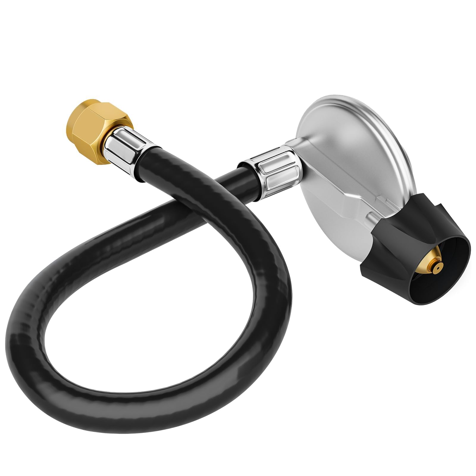 7501 - Kit de manguera y regulador de repuesto, 14.5 pulgadas, compatible con Genesis Silver A/B & Spirit 200/300 (control frontal y control lateral anterior a 2009), QCC1/Type-1 a 3/8