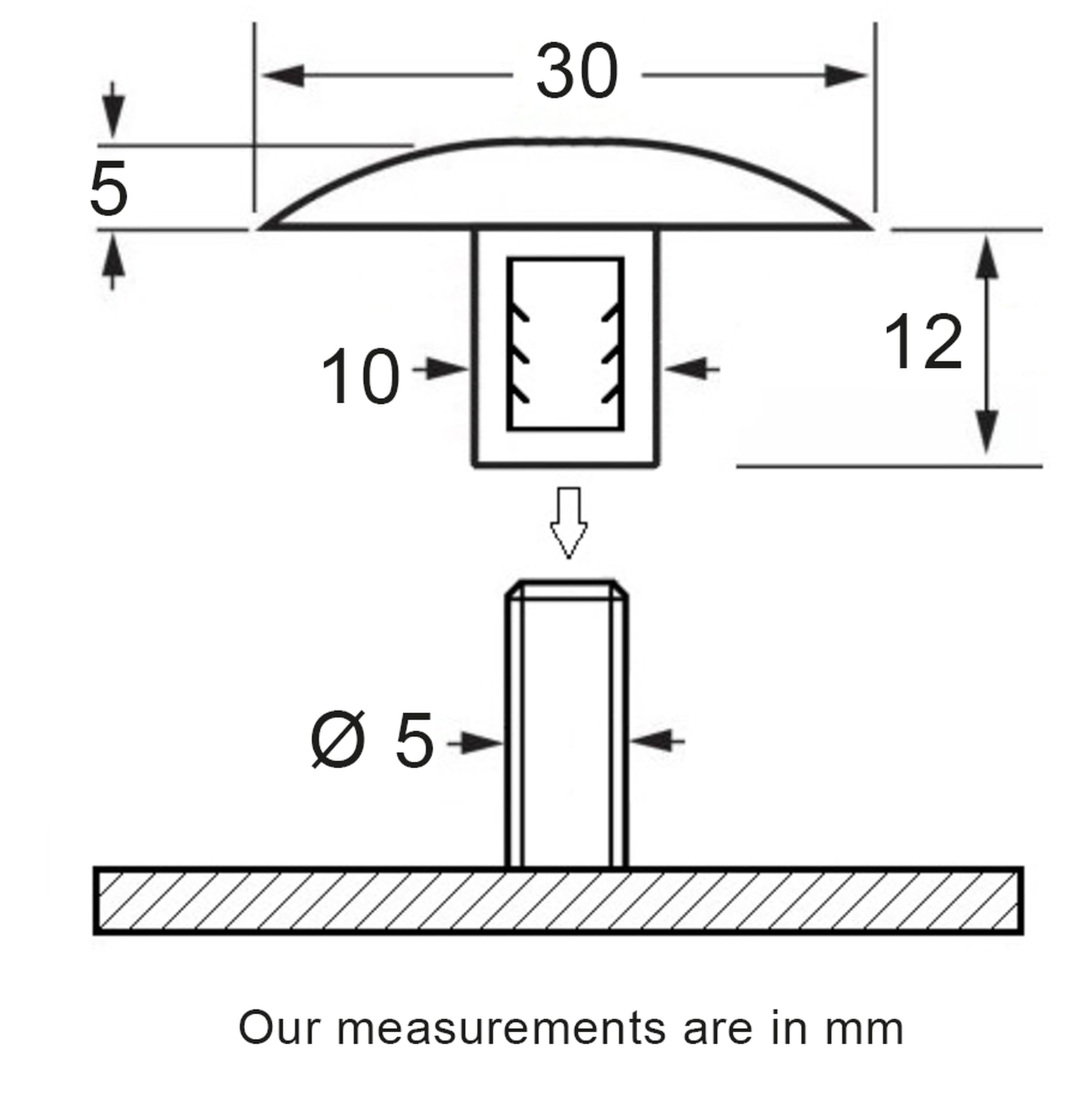 Sachet De 6 Agrafes De Garnissage ø 8 -> 10 Mm Insonorisant Capot Pour