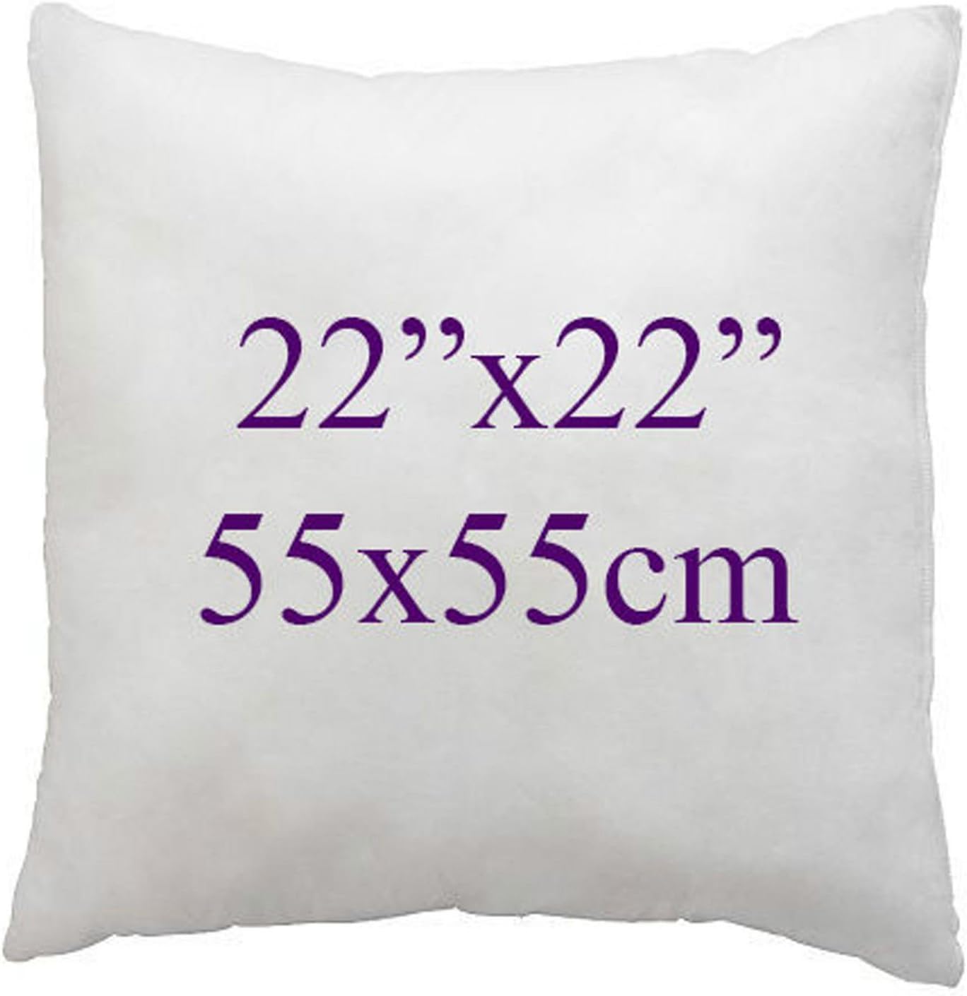 Le11 White Hotel Quality Hollow Fibre Cushion Pads, Inners, Inserts, Scatters In Multi Packs, Bounce Back Square Cushion Pads Available In 12" 14" 16" 18" 20" 22" 24" 26" 28" 30" (1, 22X22 (55X55cm))