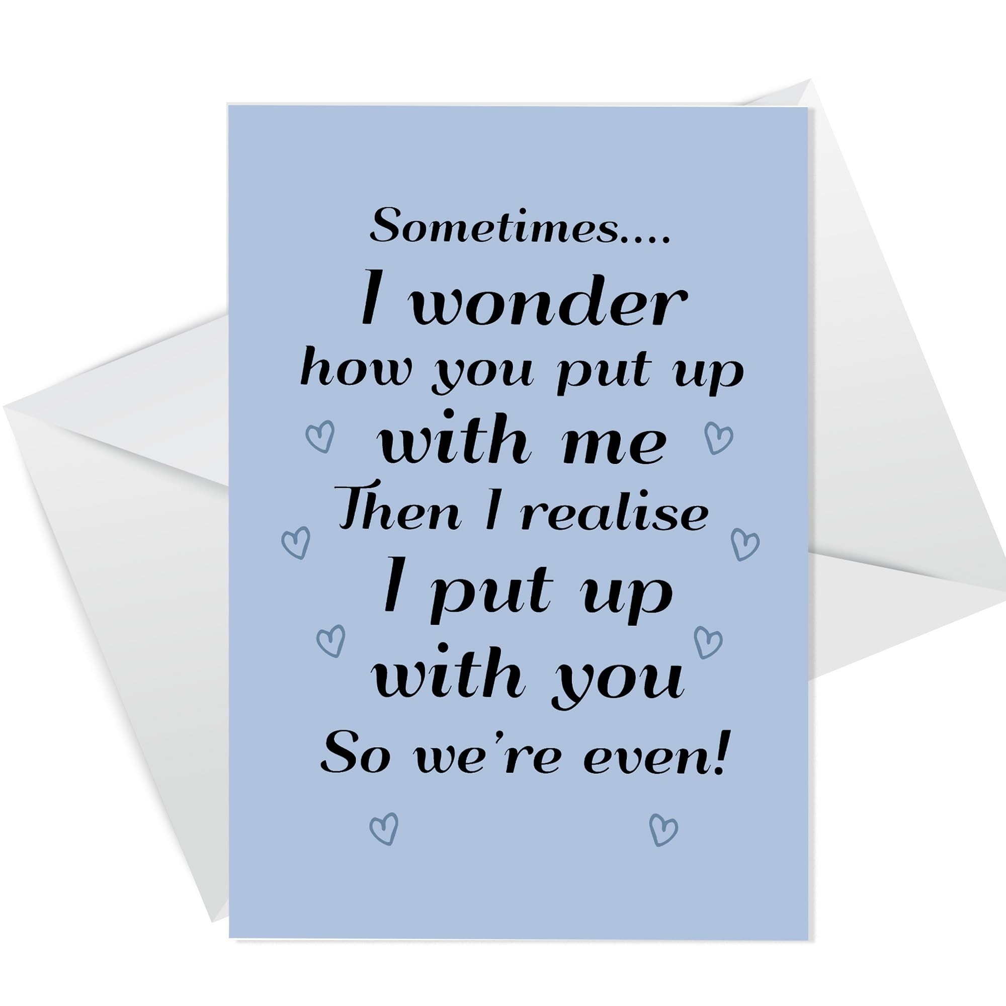 RED OCEAN FUNNY ANNIVERSARY CARD For Boyfriend Girlfriend Husband Wife, Card For Anniversary, Birthday Card For Him Her, Greetings Card With Envelope
