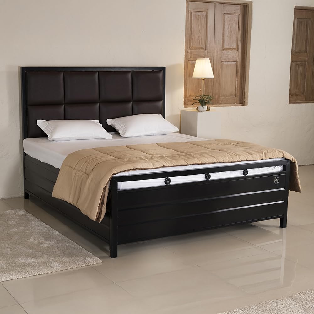 HomeHub Furniture Metal Bed with Hydraulic Storage Double Bed Furniture Metal King Size Bed with Storage 6by6 feet Mattress Storage Bed King Size (King Size (6x6) Without Mattress)-image-32