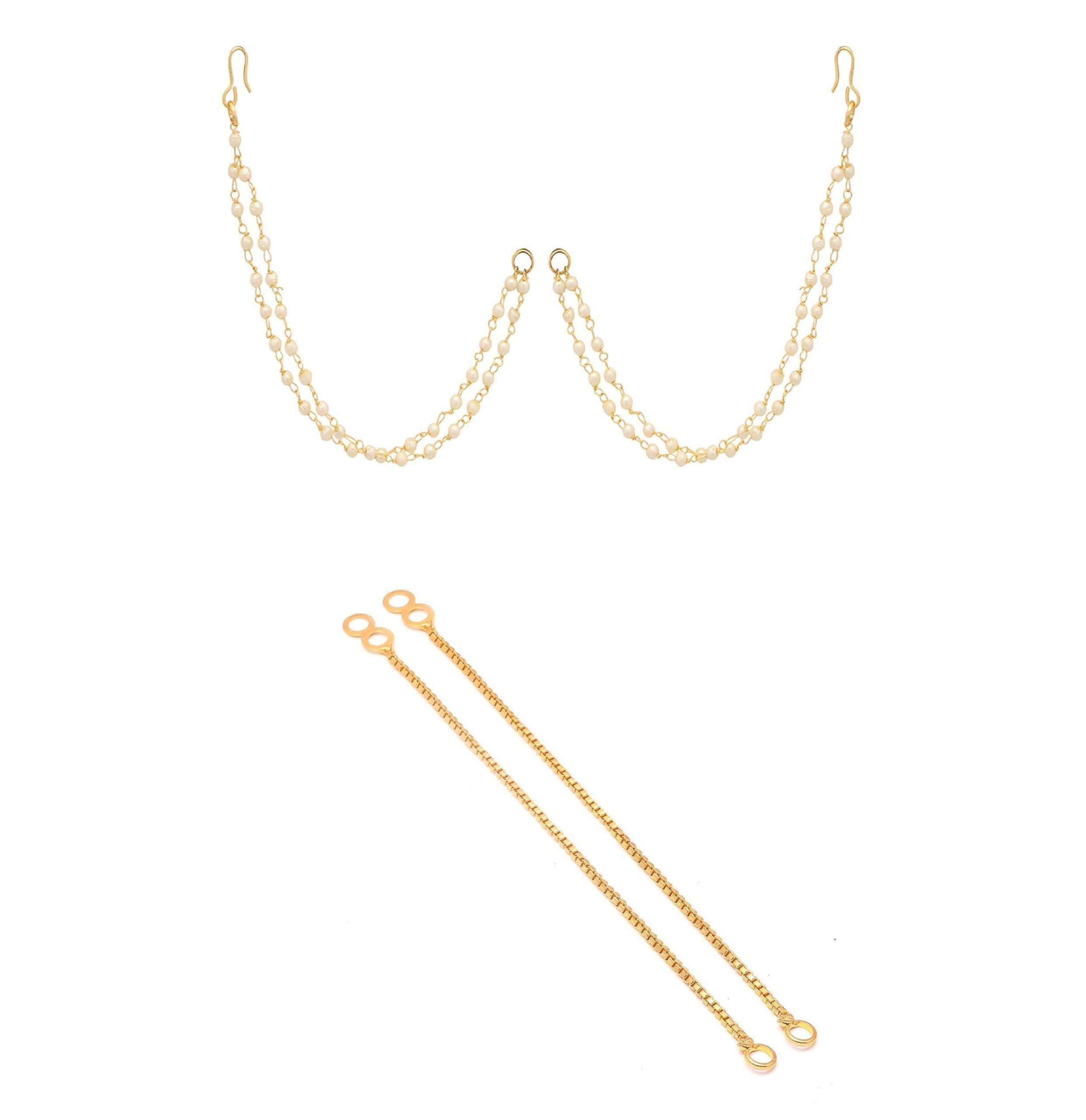 See full amazon price history chart for Fashion Accessories Earchain Artificial Gold Plated White Pearl Brass Triple Layer Traditional Rajwadi Ear to Hair Chain Accessory for Women 2 Pairs Fashion Accessories Earchain Artificial Gold Plated White Pearl Brass Triple Layer Traditional Rajwadi Ear to Hair Chain Accessory for Women 2 Pairs (B07WVDZDLM) Amazon Price History, Amazon Price Tracker