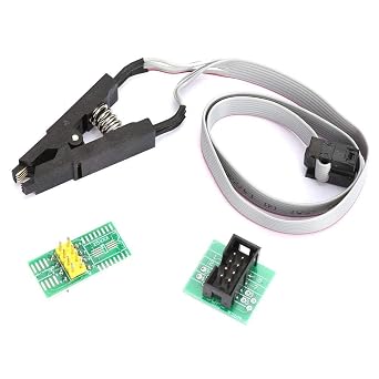 Hailege SOIC8 SOP8 Flash Chip IC Test Clip IC Programming Socket Adapter 150MIL 205MIL BIOS/24/25/93 with Clip Cable