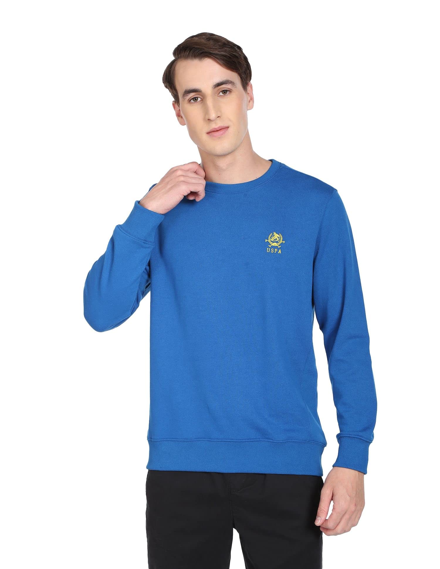 U.S. POLO ASSN. Men Cotton Crew Neck Solid Sweatshirt-picture-25