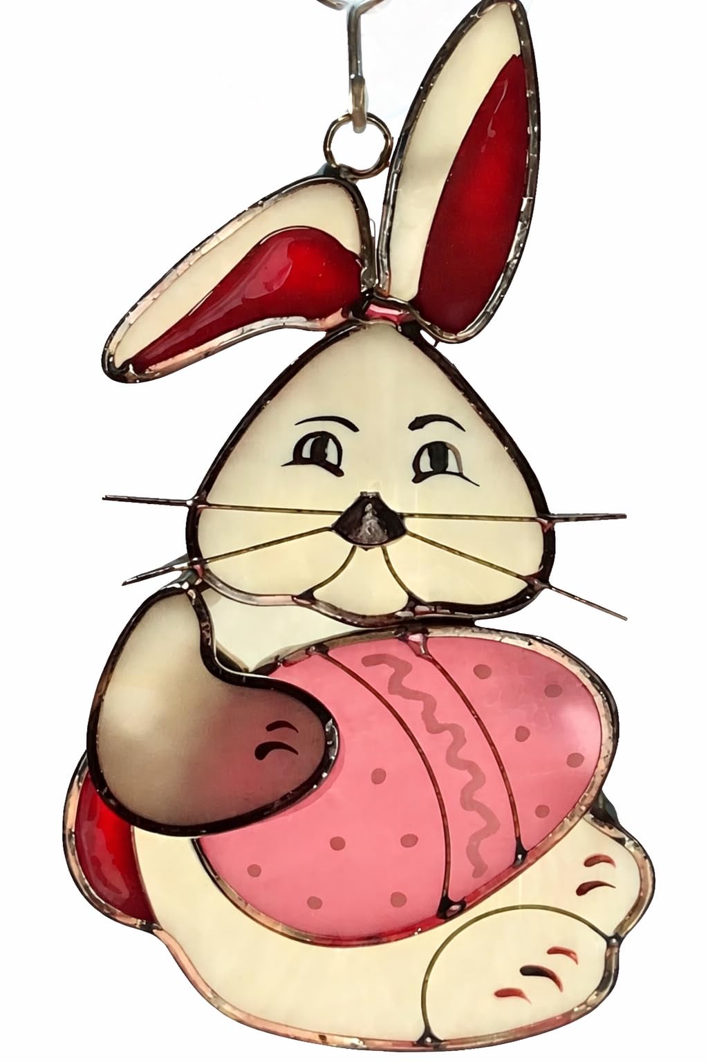 Amazon.com : Easter Bunny Stained Glass Suncatcher – Real Stained
