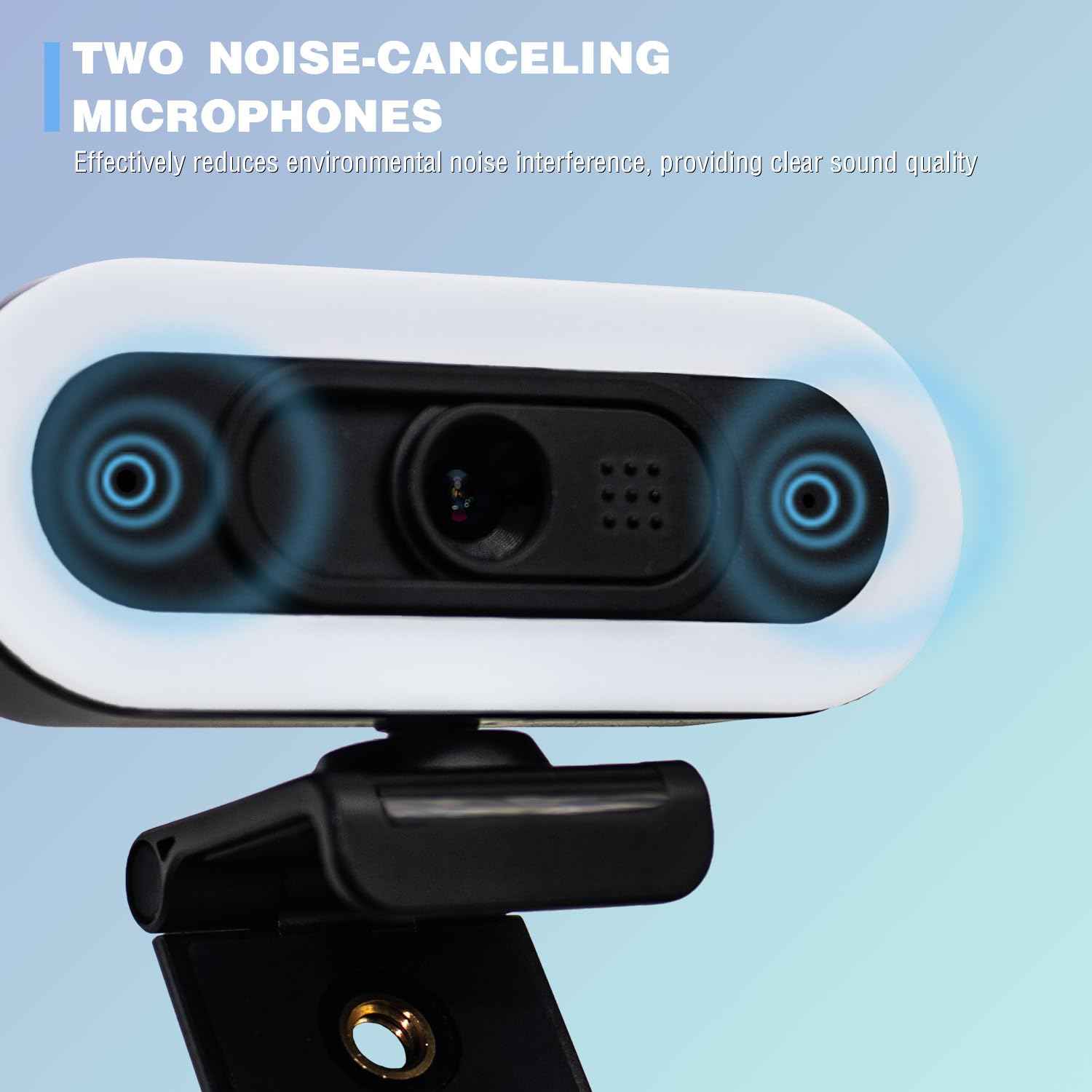 Cámara web W4 de enfoque automático con micrófonos duales y luz LED, 1080P 60 fps/2K 50 fps, cámara de transmisión USB para PC, portátil, Switch 2, escritorio, Plug and Play