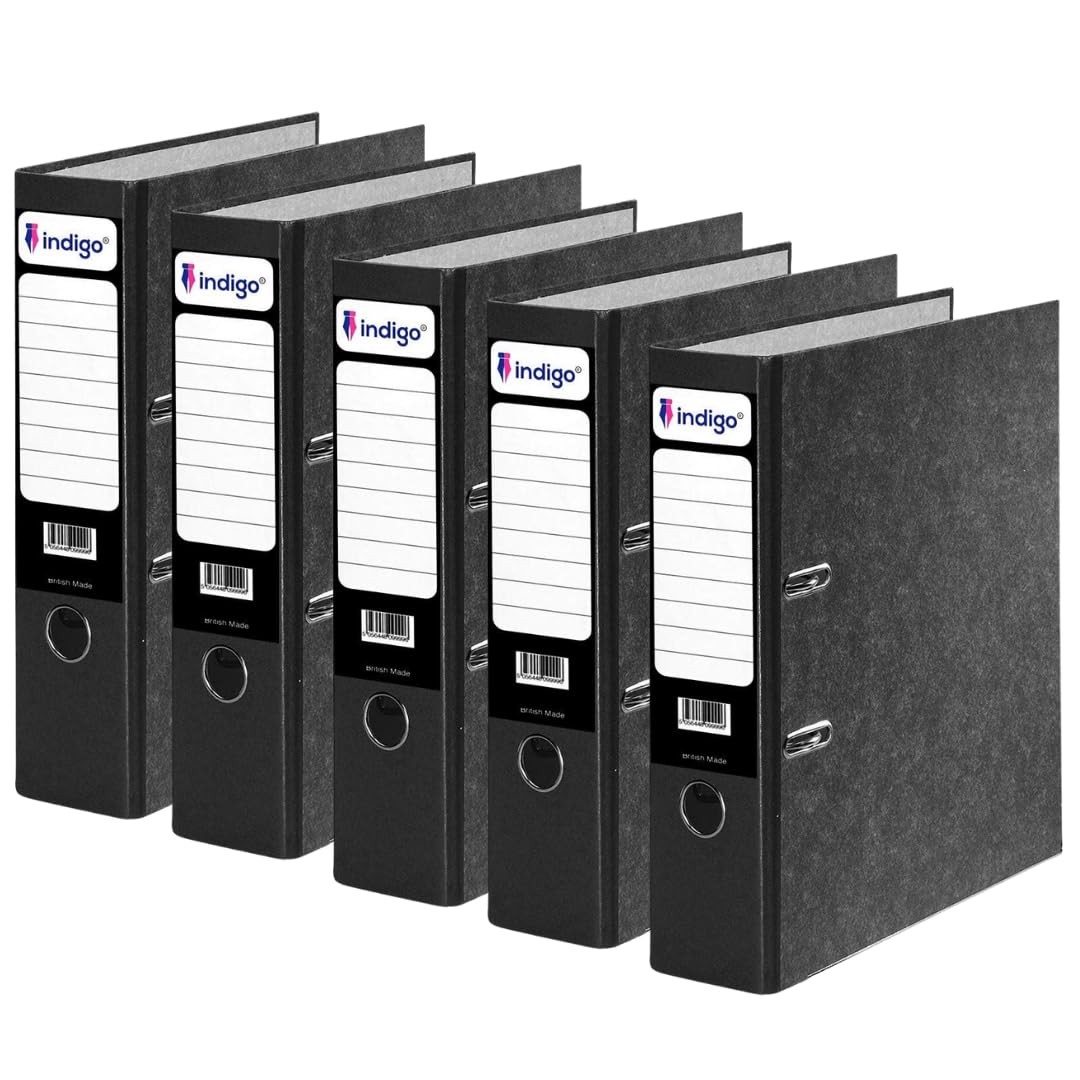 indigo® Premium Cloud Marble Range, FSC Certified (Lever Arch File - A4 80mm Spine-Pack of 5)