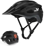 Bike Helmet for Adults&comma; Lightweight Mountain Bicycle Helmet with USB Rechargeable LED Rear Light&comma; Removable Sun Visor for Women&comma; Men&comma; Suitable for Cycling and Commuting