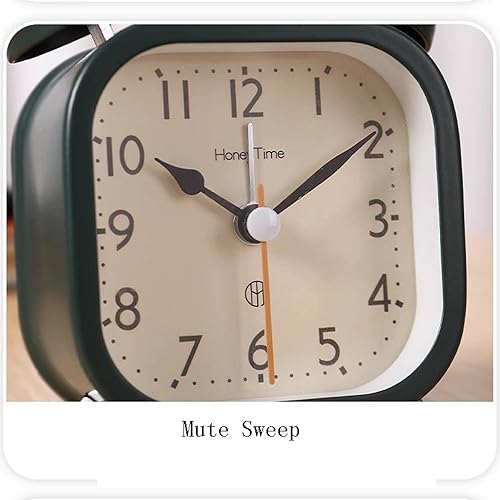 Miniatura 4 de Alarm Clock Bedroom Twin Bell Alarm Clock, Non-Ticking Silent Battery Operated Alarm Clock with Backlight for Bedroom Bedside Desk Table Clock