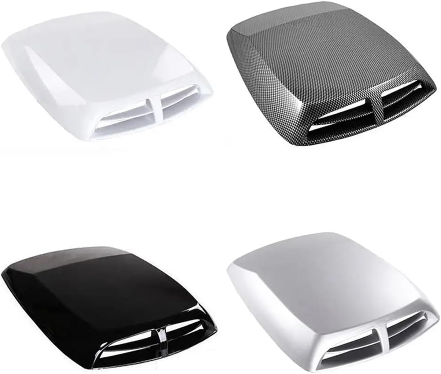 Universal Car Hood Scoop Air Outlet Cover Decoration Air Flow Intake Vent Cover Auto Air Flow Vent Cover Accessories Car Styling(Black)