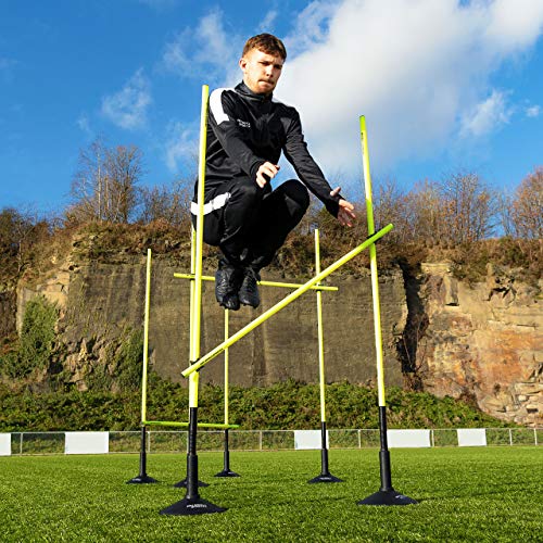 Adjustable Height Hurdle Set 4Ft & 5Ft | Track & Field Workout Trainer Kit | Soccer & Football Training Equipment | Athletic Equipment For Speed & Agility Training #TOP3