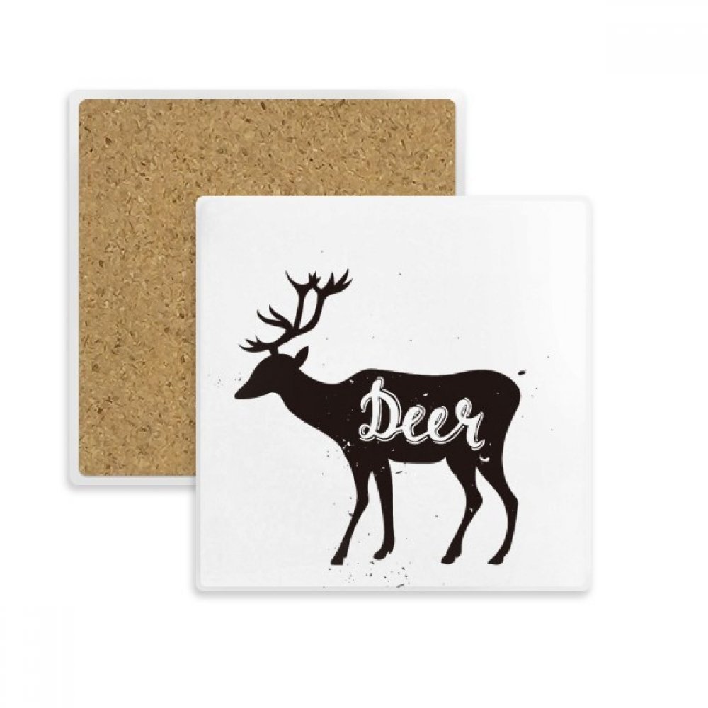 Idée cadeau originale : dessous de verre absorbant motif cerf noir unique