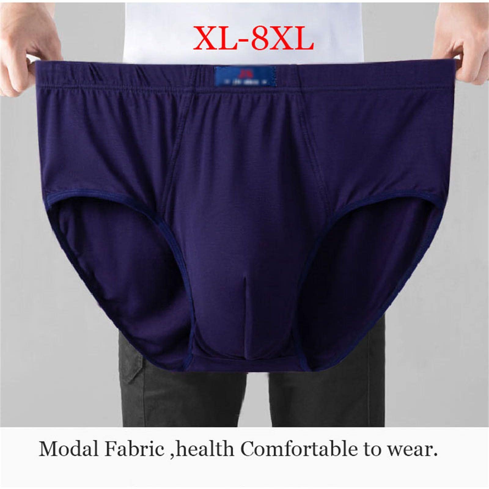 Ropa Interior Masculina Arrances De Ropa Interior Masculina Modal De Tamaño Grande 8XL-XL-5 Grey,4XL