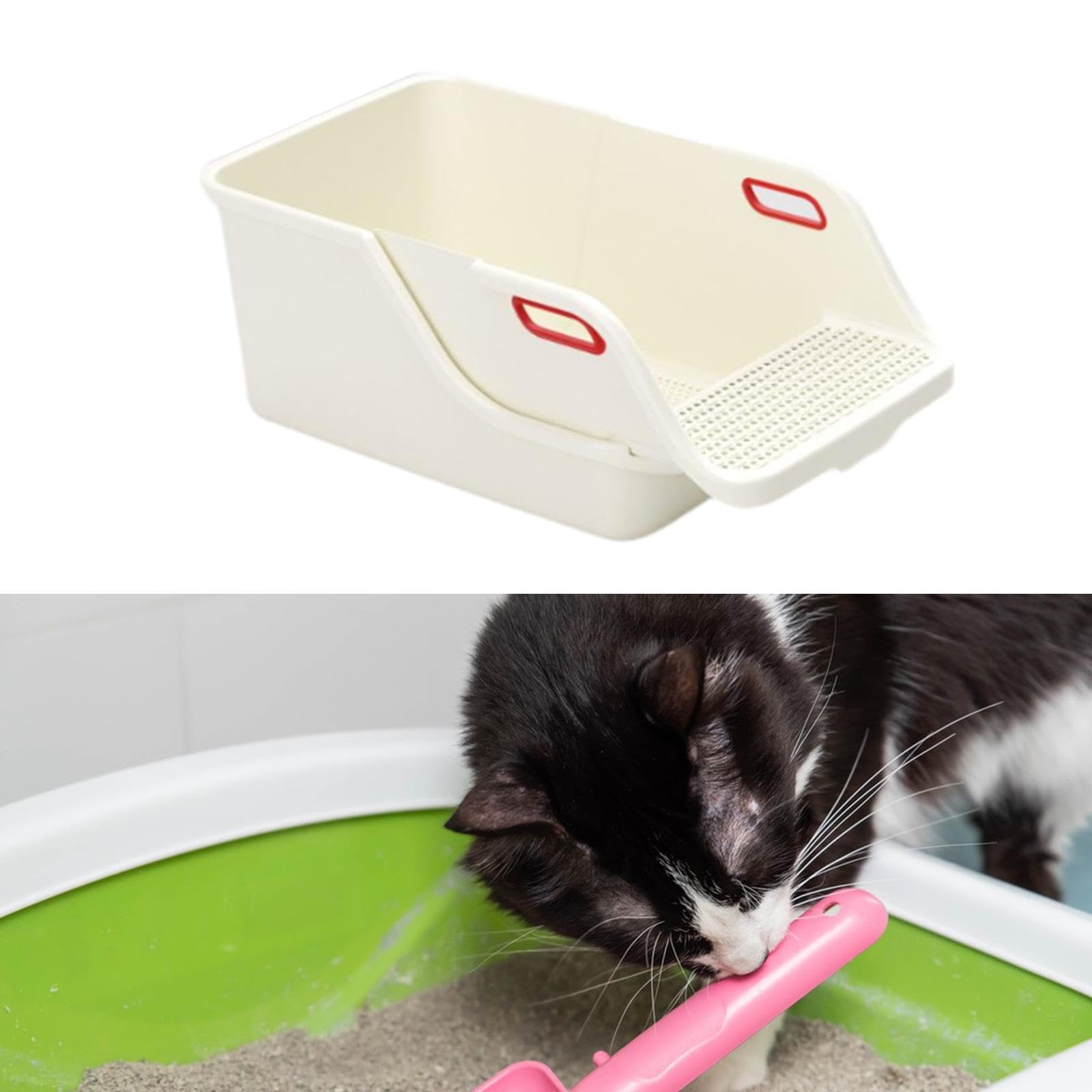 Amazon | Folpus 猫用トイレトレー ふるい式トイレボックス 72x39x29cm