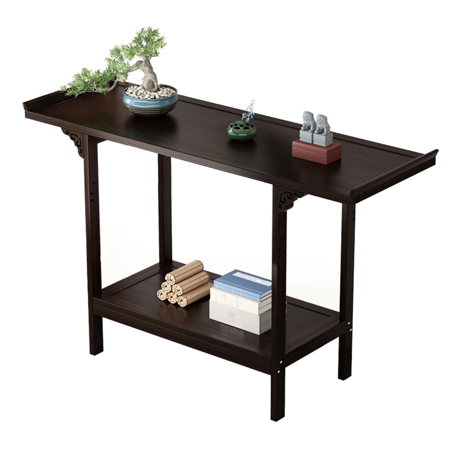 Consola Recibidor Estrecha, Mesa Entrada Recibidor con 2 Estantes, Ideal para Sala de Estar, Dormitorio, Balcón y VestíBulo(50x100x33cm/20x39x13in)