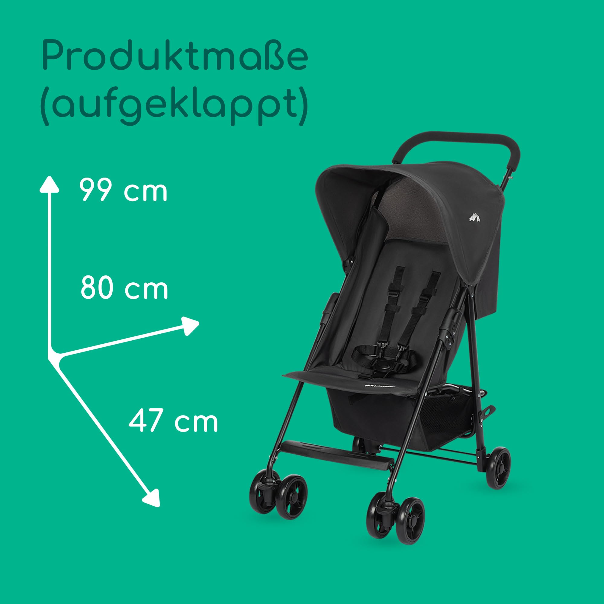 Bebeconfort Snow, Buggy mit Liegefunktion, 0 Monate bis 3,5 Jahre, 0 bis 15 kg, Buggy Kinderwagen, Leicht und klappbar, Mineral Graphite