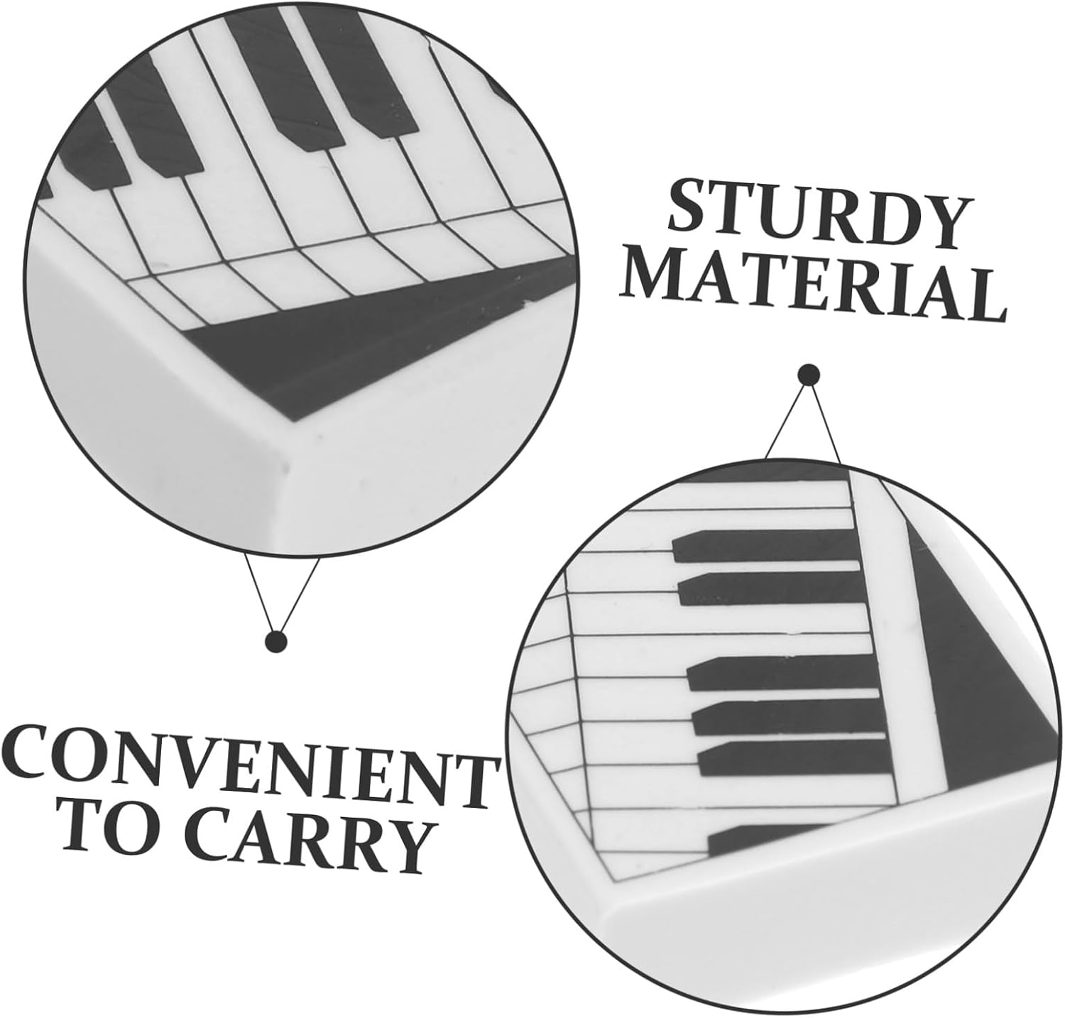6Pcs Piano Shaped Erasers Creative Decorative Student Erasers for Drawing and Sketching Fun Musical Note Design for Stationery Collection