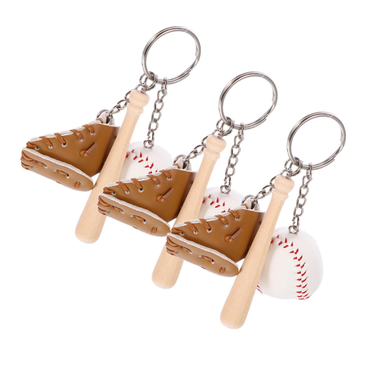 BESPORTBLE Portachiavi Da Baseball Fascino Del Softball Bomboniere Di Softball Accessori Portachiavi Da Softball Supporto Chiave Mini Portachiavi Sportivo Di Legno Cachi