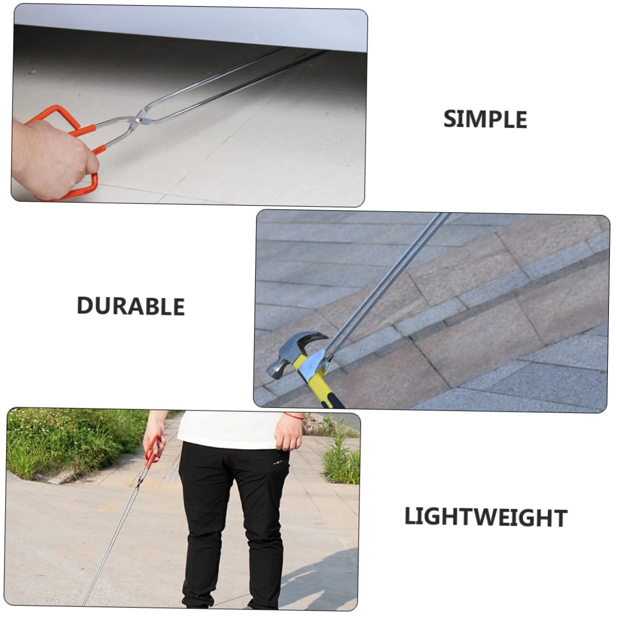 SHERCHPRY Sturdy Trash Tool Foldable Grabber Reacher for Garbage Litter Picker Random Color