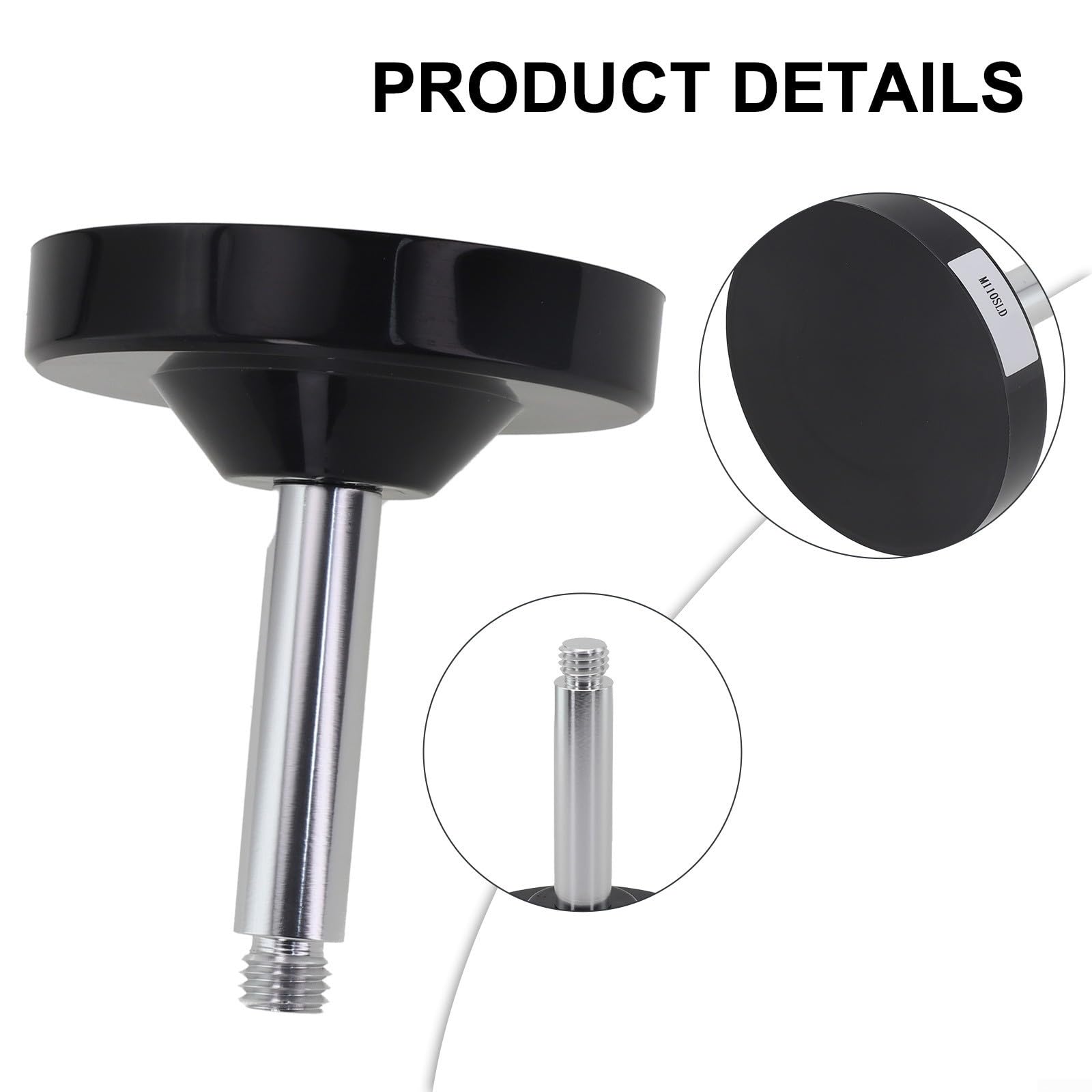 M110SLD Antenna Base Magnetica Adattatore Montaggio 5/8-11 Filettatura RTK GPS GNSS, Asta in Alluminio + Metallo, Nero