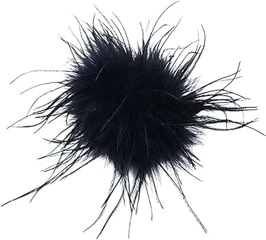 Feder Brosche Fluffy Straußenfeder Anstecker Vinta Produktbild-Vorschau 1