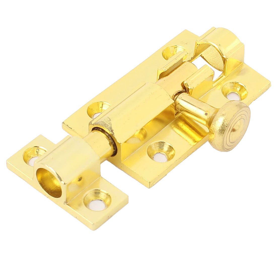 Aexit Gold Tone Door Hardware & Locks Copper Door Sliding Lock Security Latch Barrel Bolt Latches & Bolts 2.5" Length