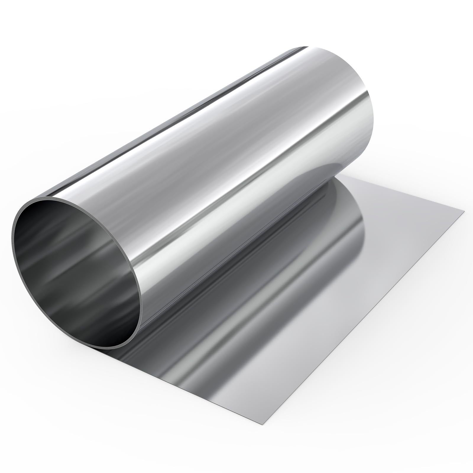 EFUTURETIME Feuille d'acier Inoxydable 304 0,3x200x1000mm, Rouleau en Acier Inoxydable pour La Réparation de Machines Industrielles, Projet Artisanal, Protection de Surface, Équipement Électronique
