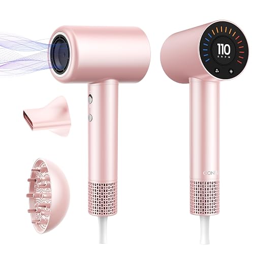 CONFU Hair Dryer, 110000 RPM Fast Drying Blow Dryer (Pink)