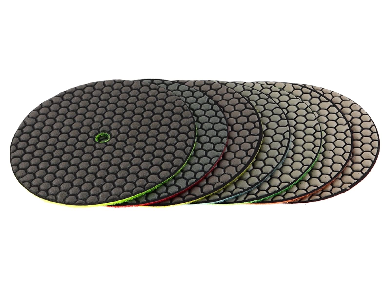 7 Unidades/juego De Almohadillas De Pulido En Seco De 6 Pulgadas, Almohadillas De Pulido De Diamante Flexibles Afiladas De 150mm Para Granito, Mármol, Piedra, Disco De Lijado De Hormigón,800