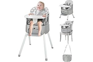 Portable 4-in-1 High Chair for Growing Babies and Toddlers