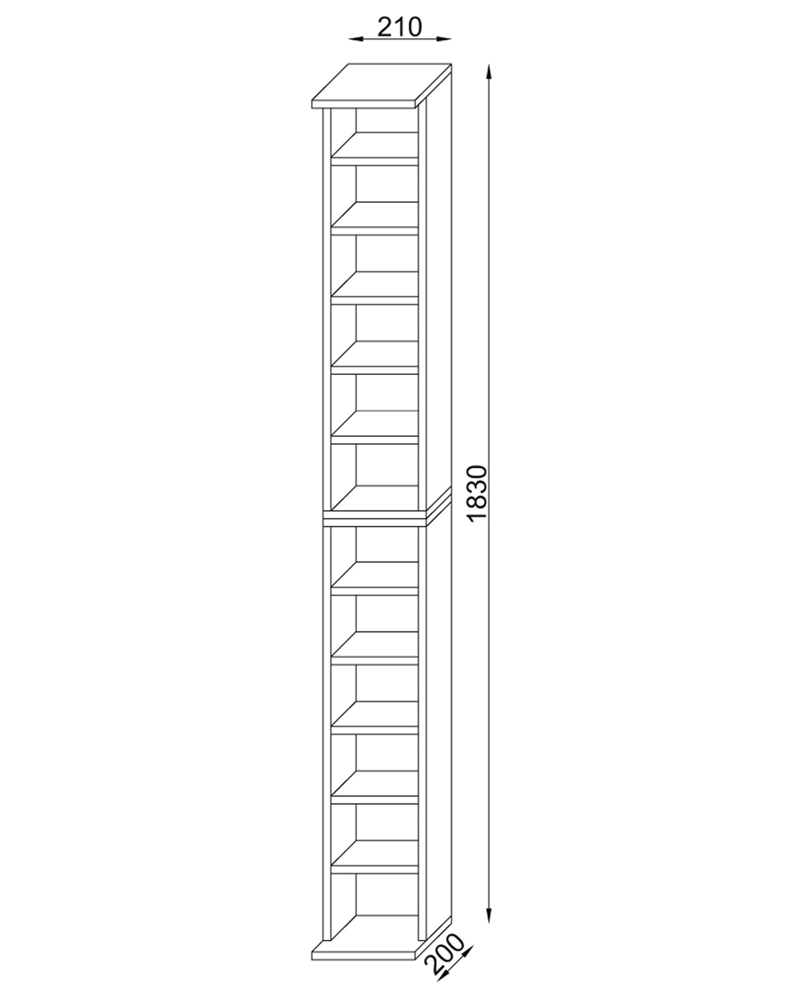 VCM 24005 Programma Componibile Bigol, per 204 CD, Bianco