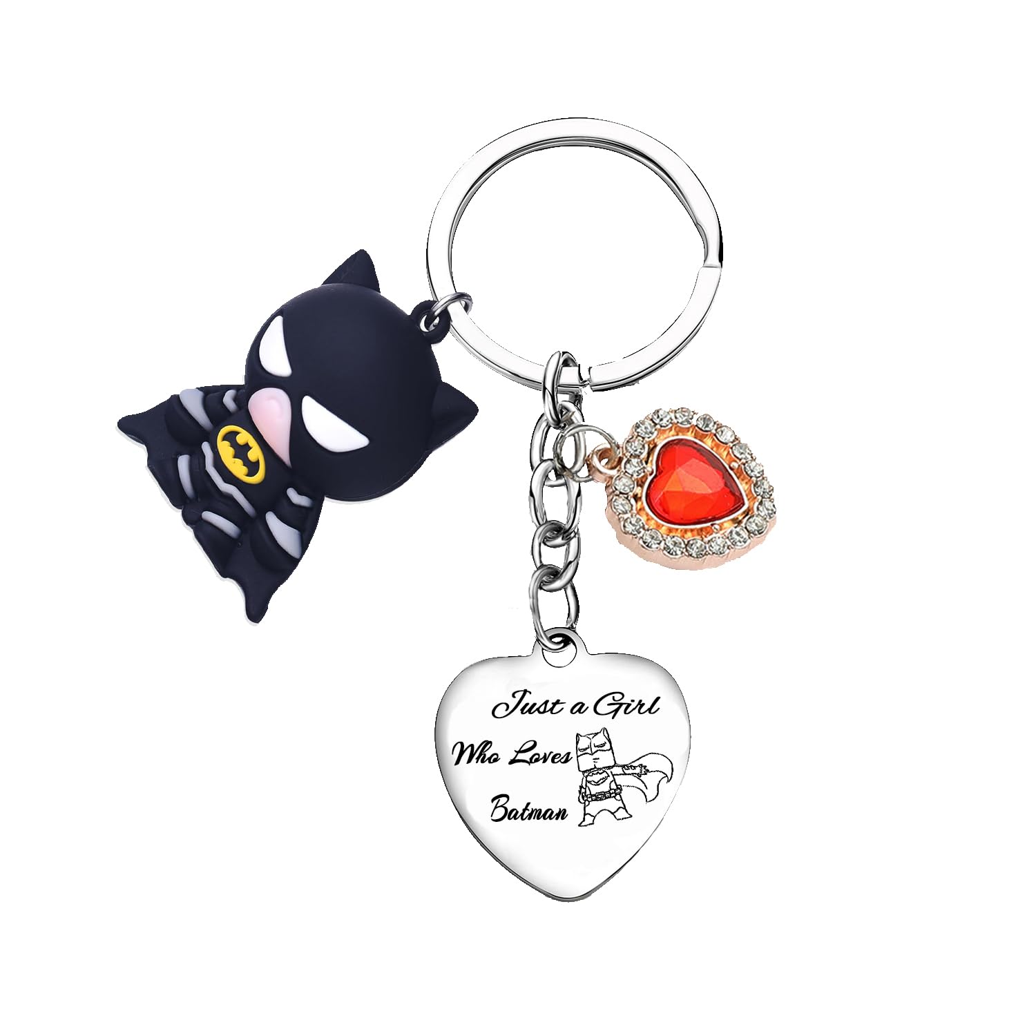 NzztontSuperhero Bat Keychain Cool Bat Keychains Gifts for Girlfriend Wife Daughter Birthday Keychain Gift