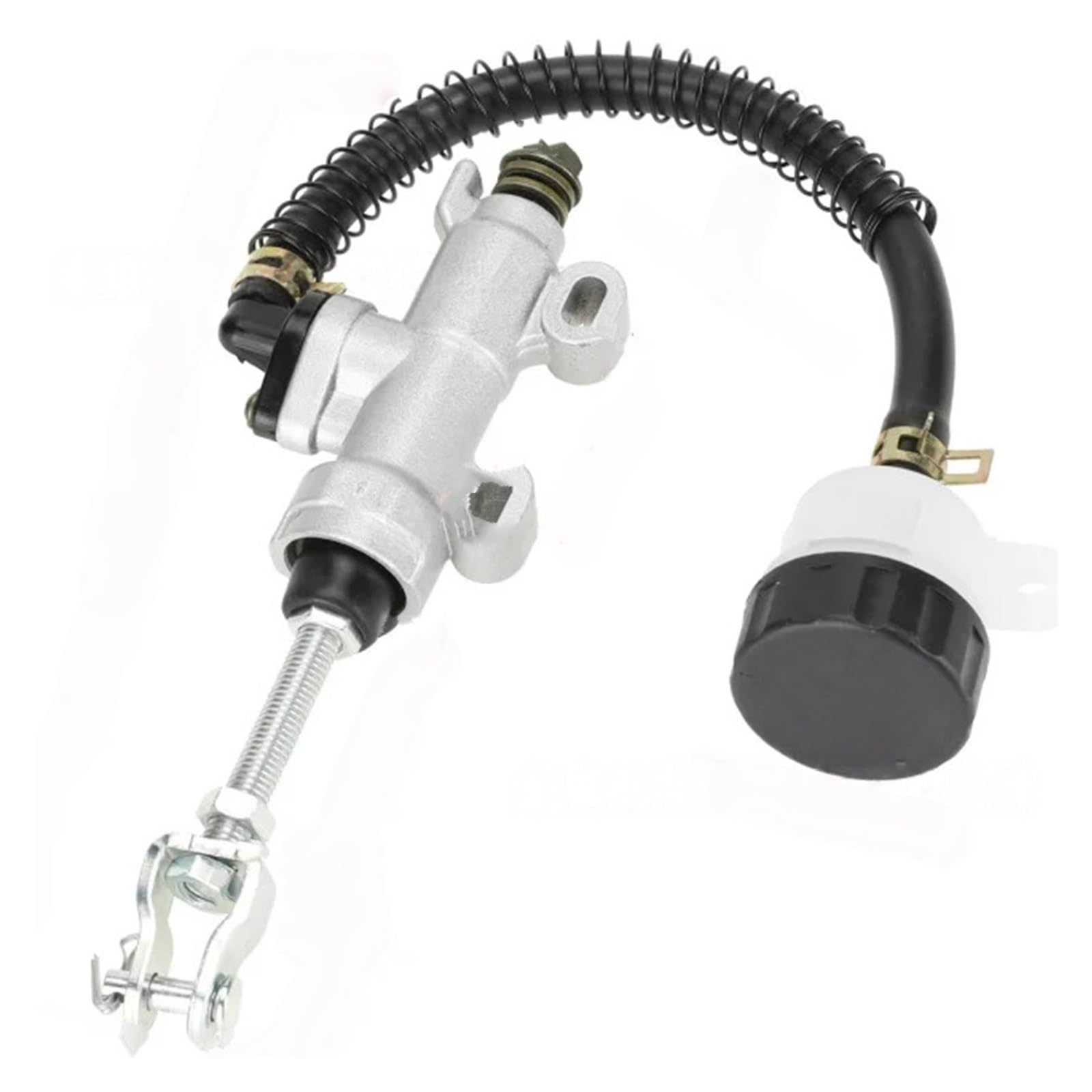 Kvswbre Sliver Motorcycle Rear Brake Pump Motorcycle Rear Brake Pump Foot Hydraulic Refit Master Cylinder Fit For Yamaha Universal(Sliver)