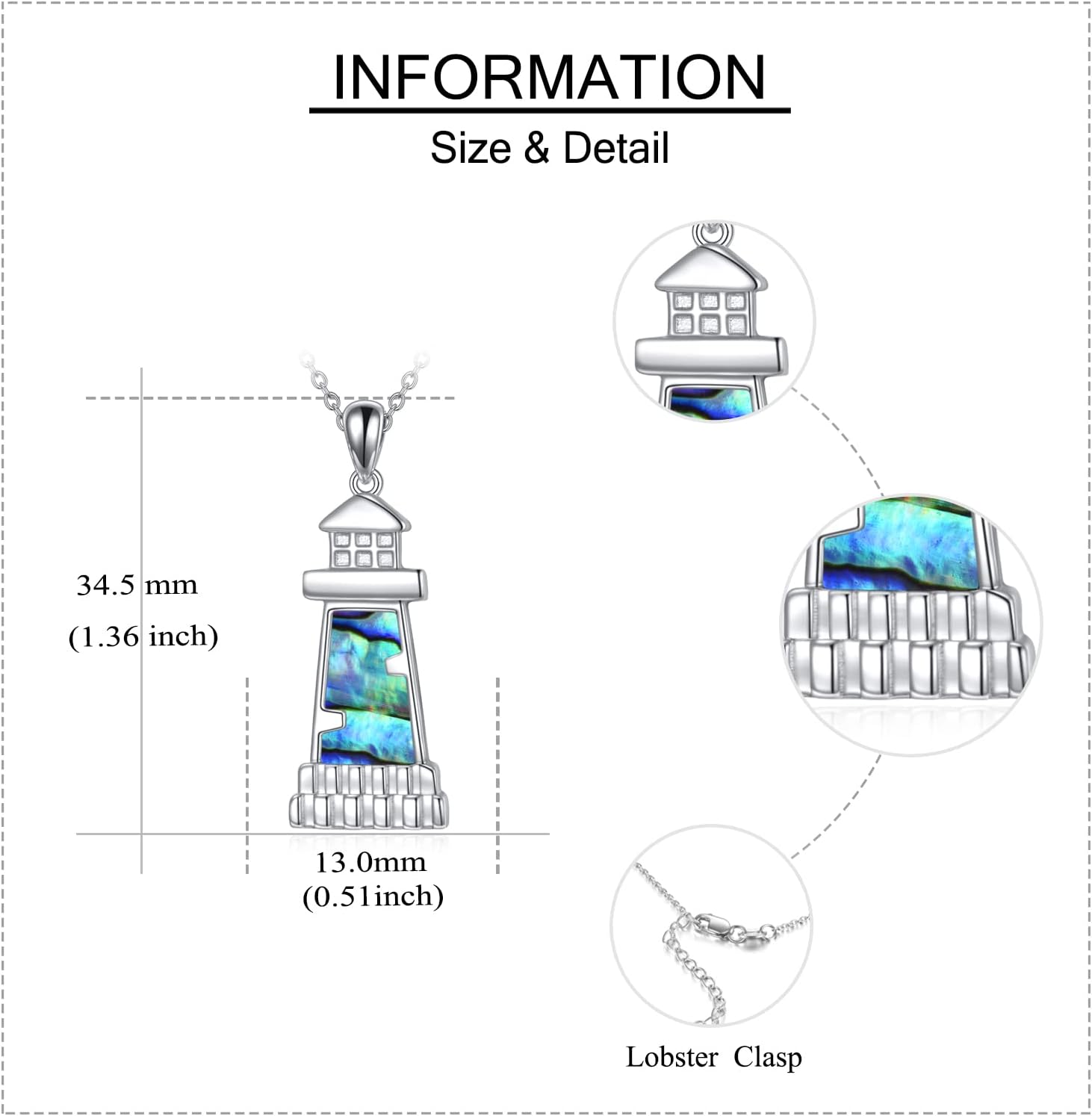 ONEFINITY Lighthouse Necklace for Women Sterling Silver Lighthouse Pendant Necklace Birthday Jewelry Gift for Women - Image 5