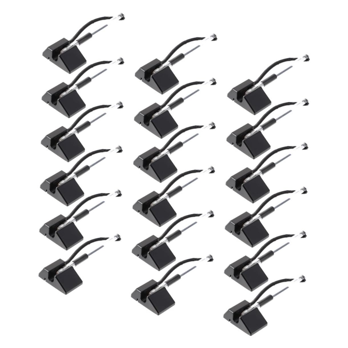 Angoily Lot de 20 Stylos à Bille de Bureau 0,5 Mm Adhésifs Noirs Multifonction Ergonomiques pour Comptoir Professionnel Usage Bureau Hôtel