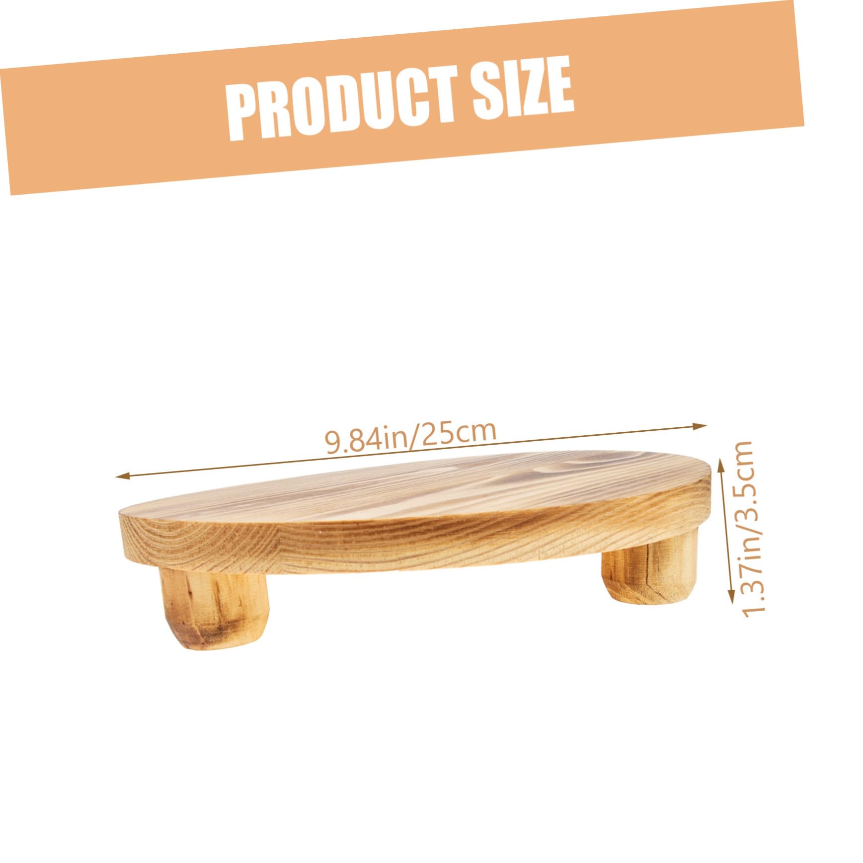 Soporte para Macetas de Madera Khaki, Base de Mesa para Plantas | Apto para Macetas y Tiestos, Uso en Salón E Interior, Estructura en Madera