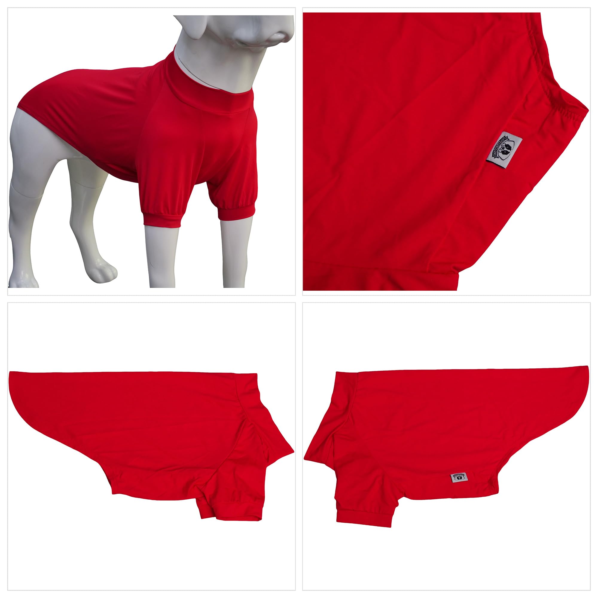LoveLongLong Spring Summer Cooling Dog T-Shirt with UV Protection and Moisture-Wicking Fabric Blank Color Red S - Image 3