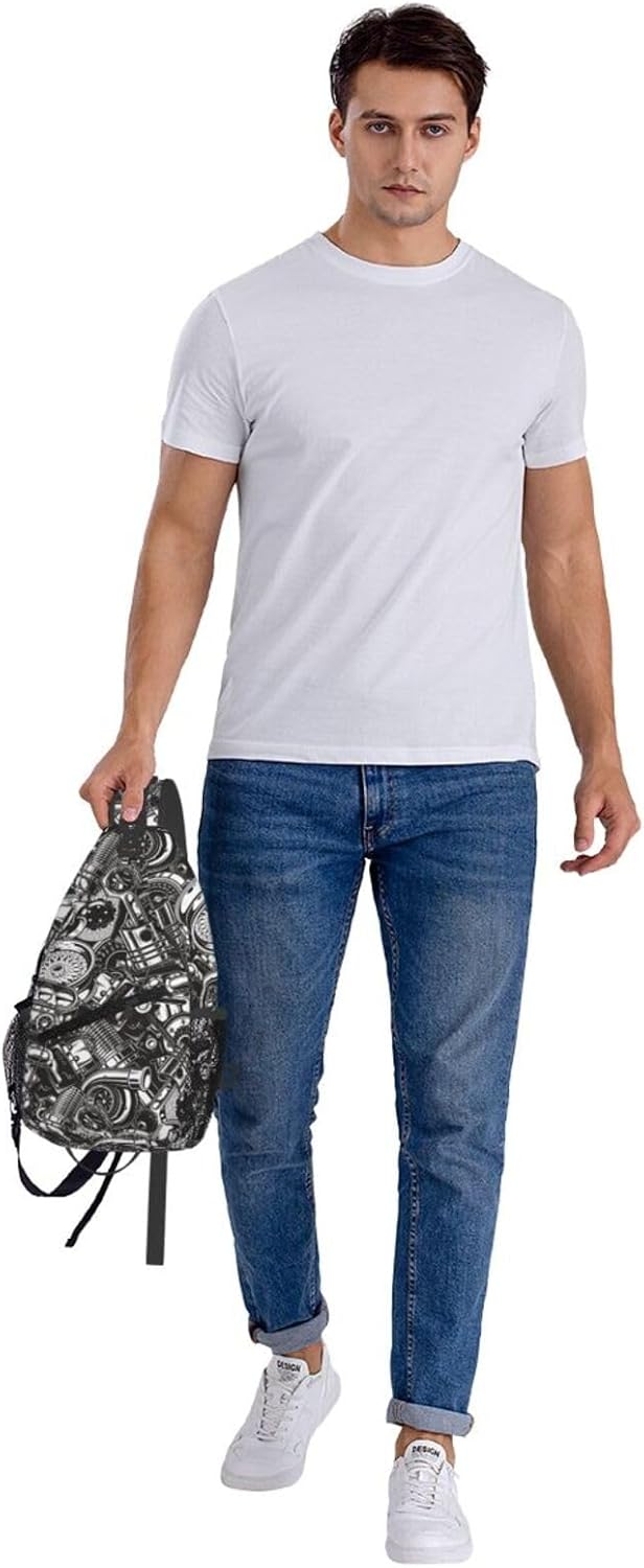 Sling Backpack For Men Hiking Daypack Crossbody Shoulder Bag Travel Chest Pack | Hiking, Travel - Image 9