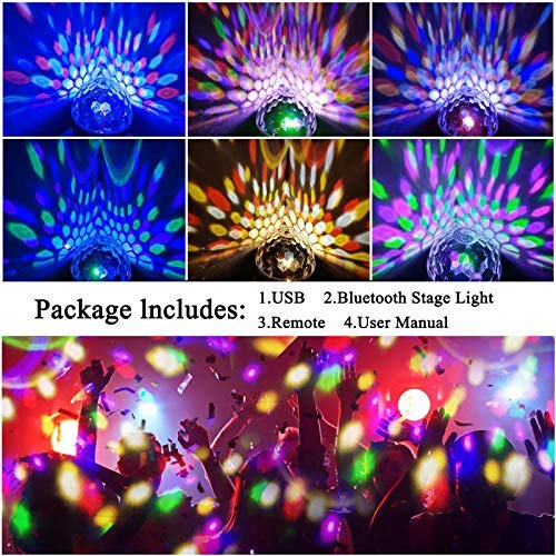 Z·Bling Bluetooth Disco Ball Lights,9 Kleuren LED Party Lights DJ Geluid Geactiveerde Roterende Lichten Draadloze Telefoon Verbinding Met Bluetooth Speaker MP3 Play En Afstandsbediening Voor Thuis KTV Bruiloft - Image 4