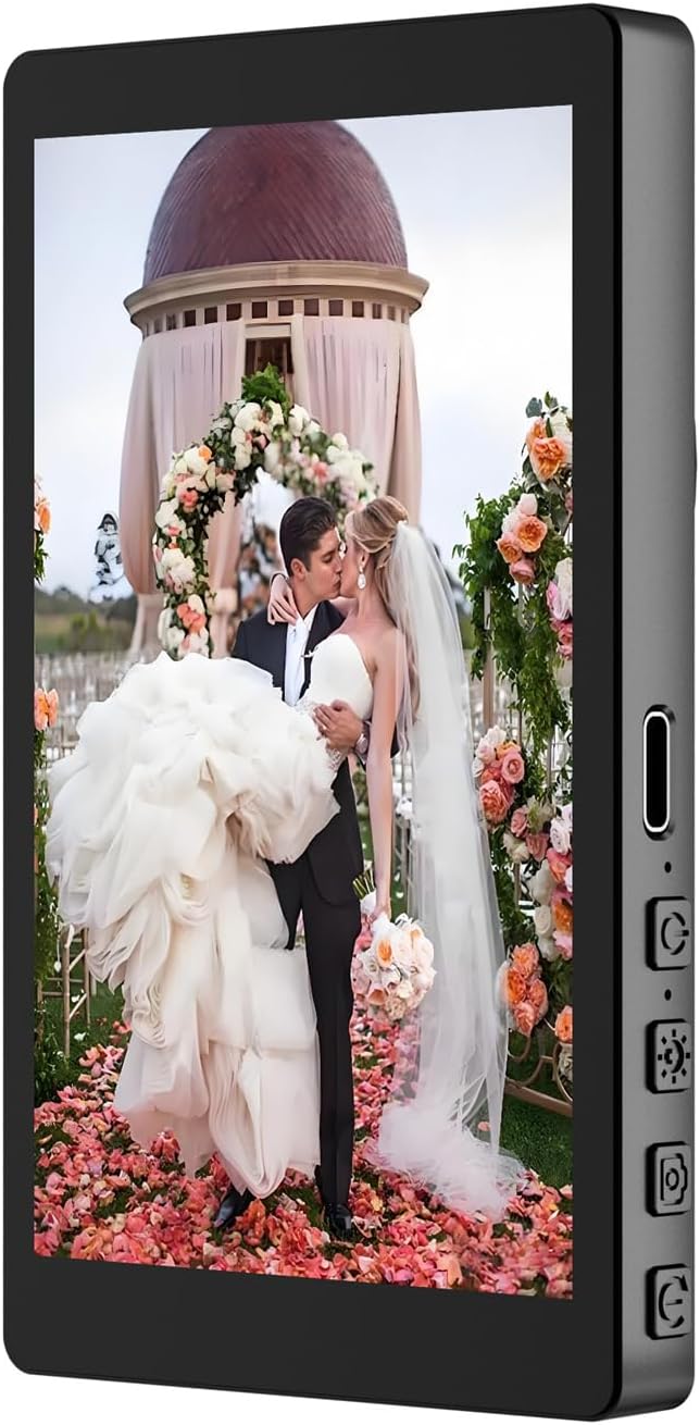 IVY 2025 Phone Back Camera Selfie Monitor Screen for iPhone/Android, Wireless Magnetic Rear Camera Vlog Selfie Mirror Screen for Live Streaming, YouTube & TikTok Videos - Black