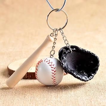 1 Sets Black of 1/12 Miniature Baseball Set Bat Glove and Ball Baseball Cake Decorations, Baseball Bat and Ball Set Miniature Sports Set Doll House Accessories for Dollhouse Decor