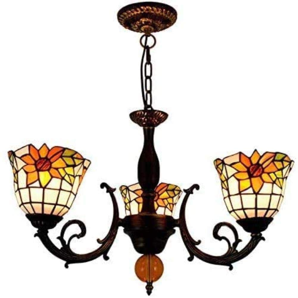 HPTHLY Tiffany Chandelier Pendant Light Retro Vintage Classic Ceiling Lamp Creative Glass Lampshades Ceiling Lamp For Villa