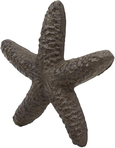 Miniatura 4 de Ebros - Estatua decorativa de estrella de mar de coral marino de hierro fundido en acabado rústico de bronce de 4.5 pulgadas de ancho, decoración