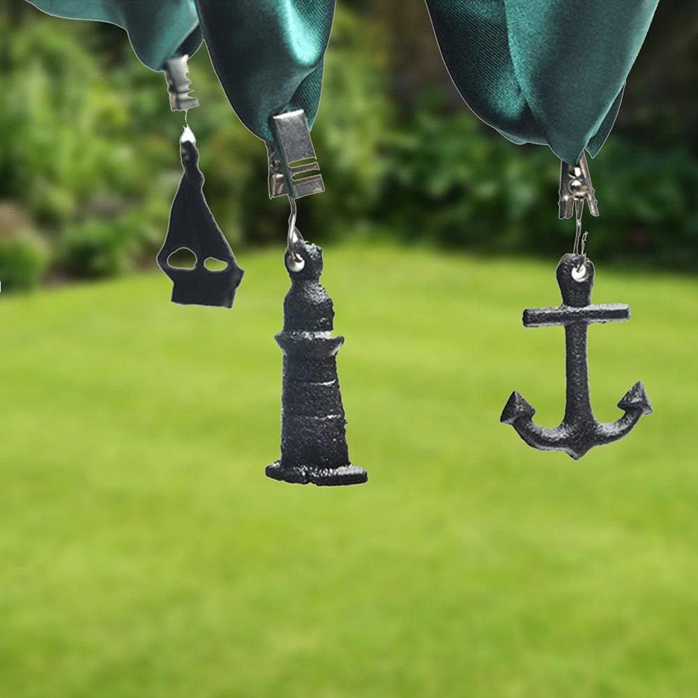 4-piece Retro Tablecloth Clip Counterweight Iron Windproof Hanging Outdoor Garden Party Picnic Decoration